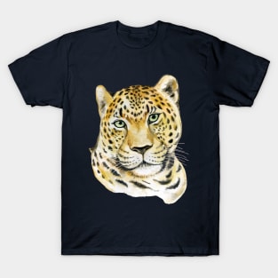 leopard watercolor hand drawn T-Shirt